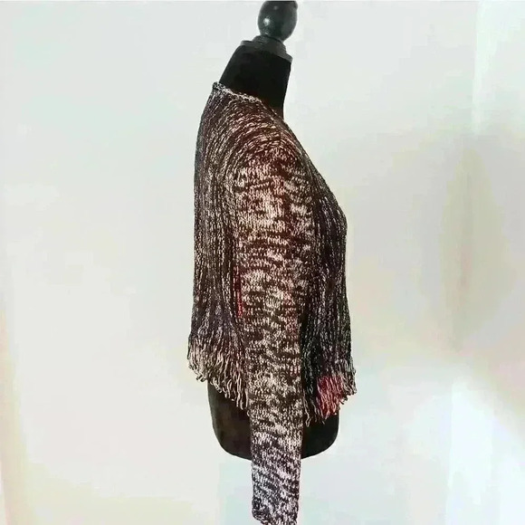 nic+zoe Fringe Worthy Jacket Black Petite Large - Picture 9 of 13
